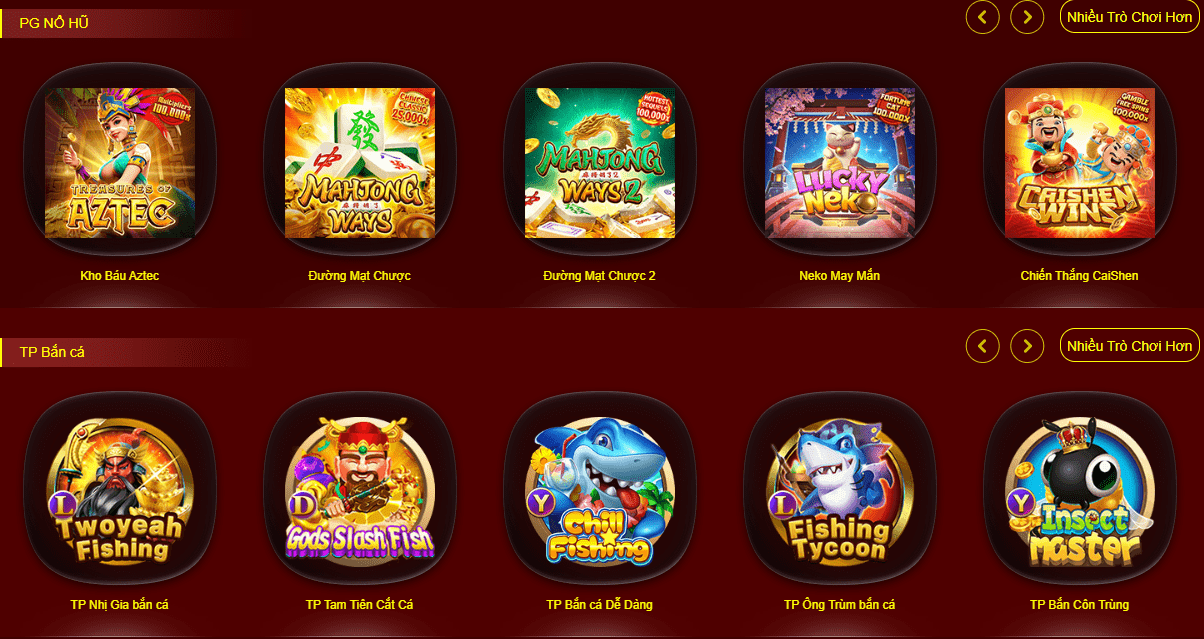 Các trò chơi tại 33win casino